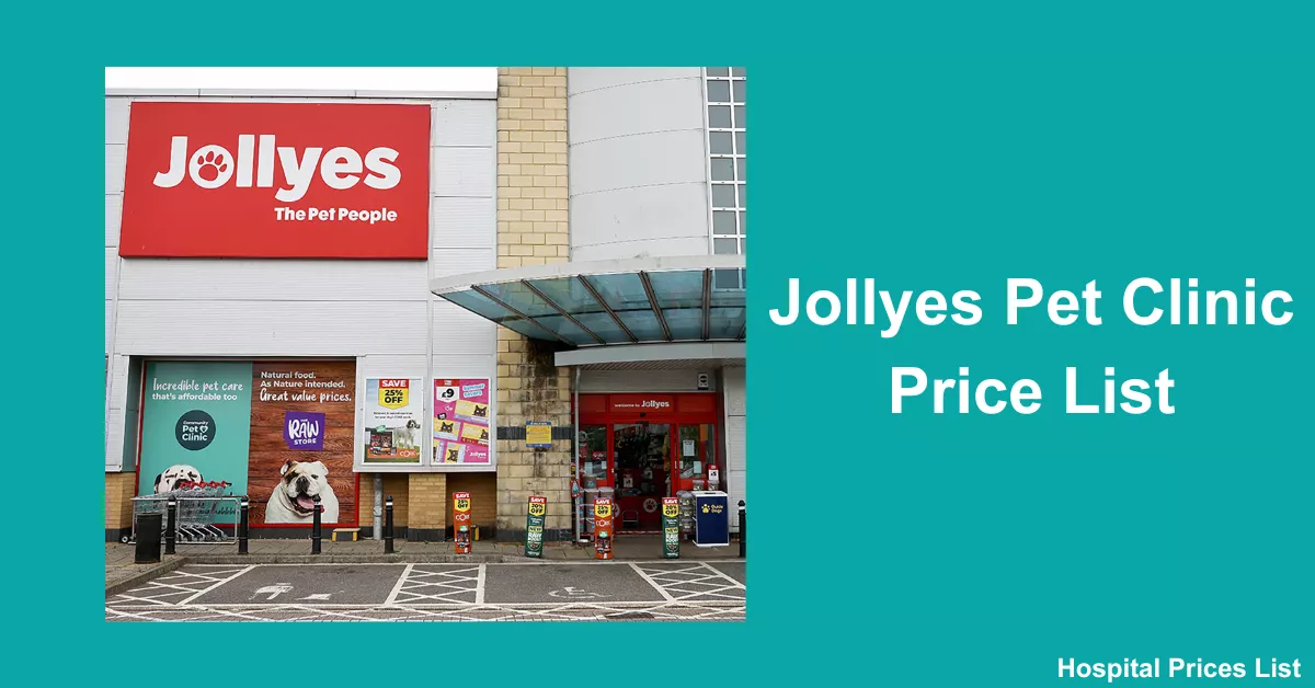 Jollyes Pet Clinic Price List