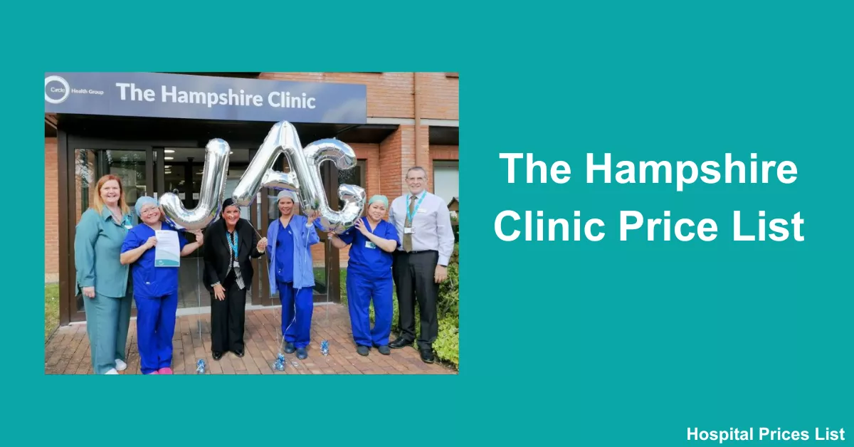 The Hampshire Clinic Price List