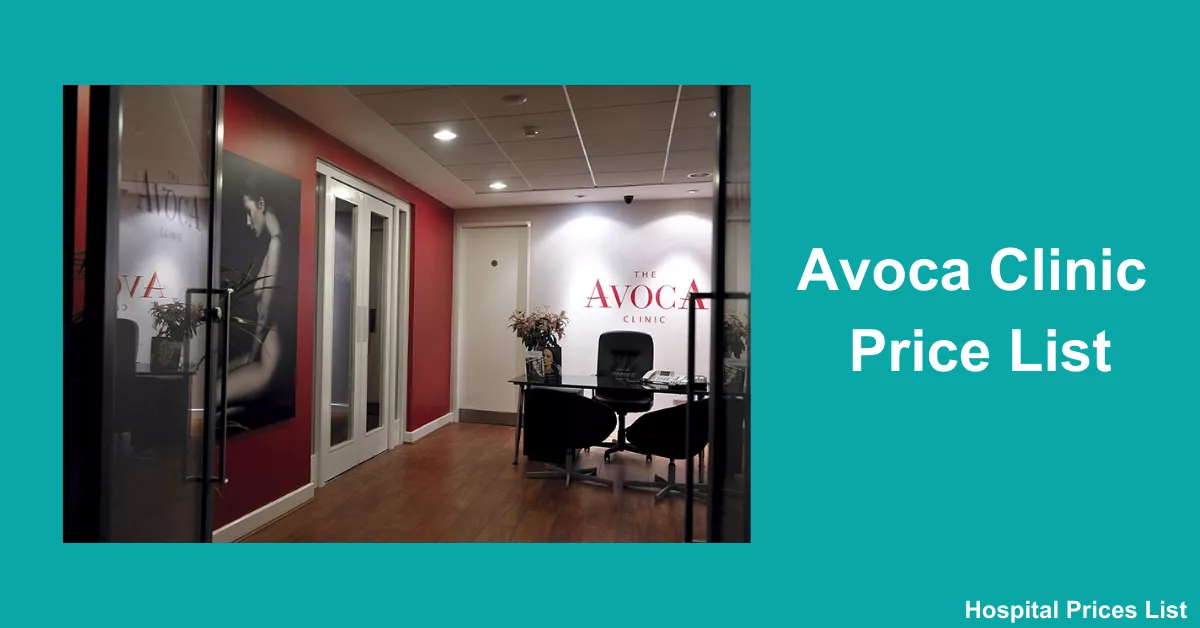 Avoca Clinic Price List