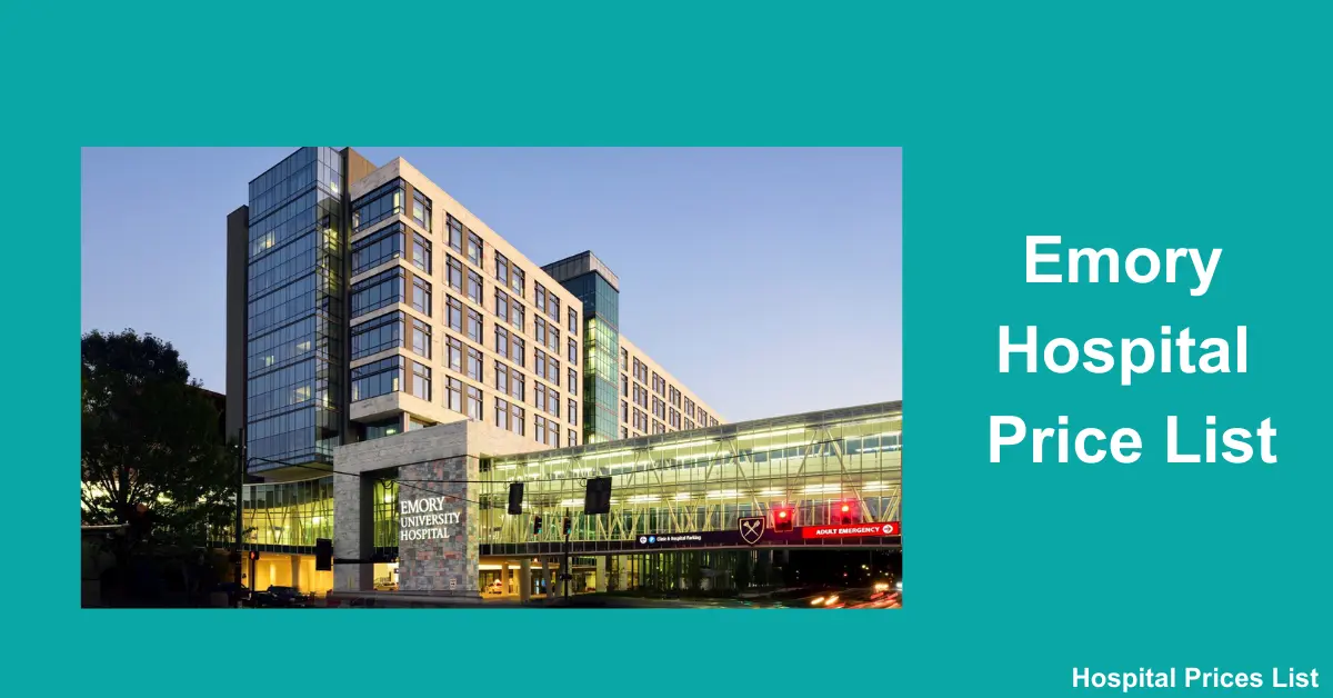 emory hospital price list