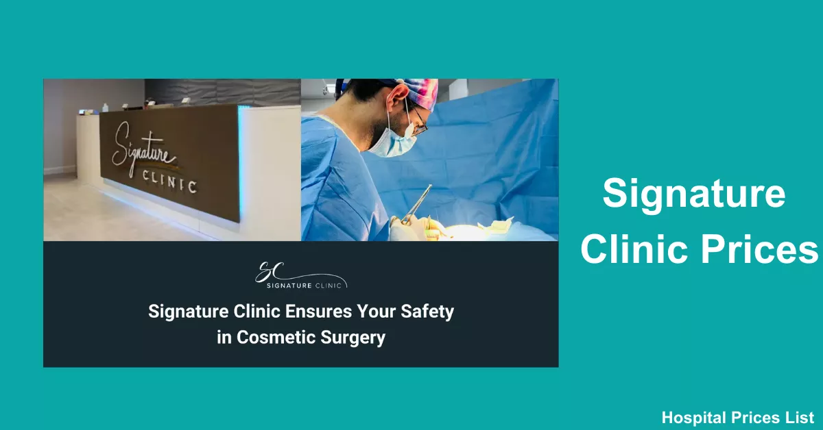 signature clinic prices
